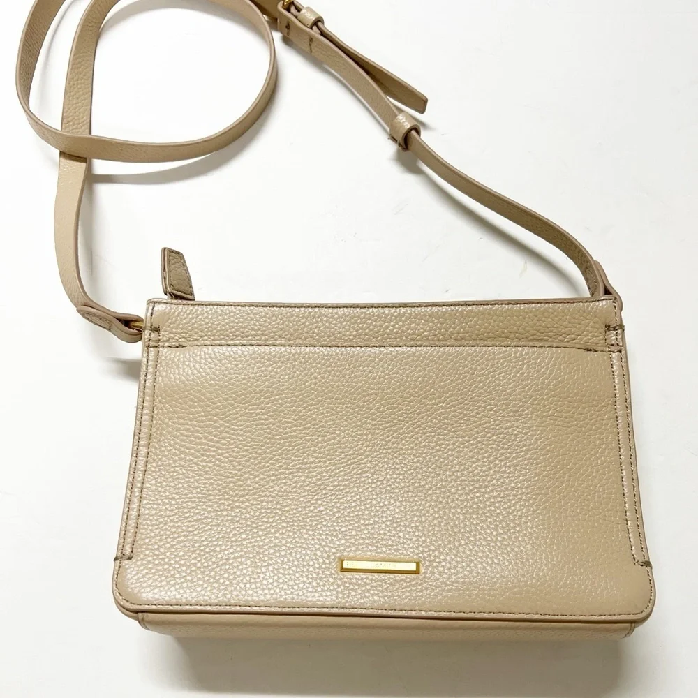 Rebecca Minkoff Womens Sand Dune Tan Square Regan Leather Crossbody Bag